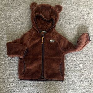 LL Bean Teddy Bear 🧸 Fleece Zip Jacket 2T